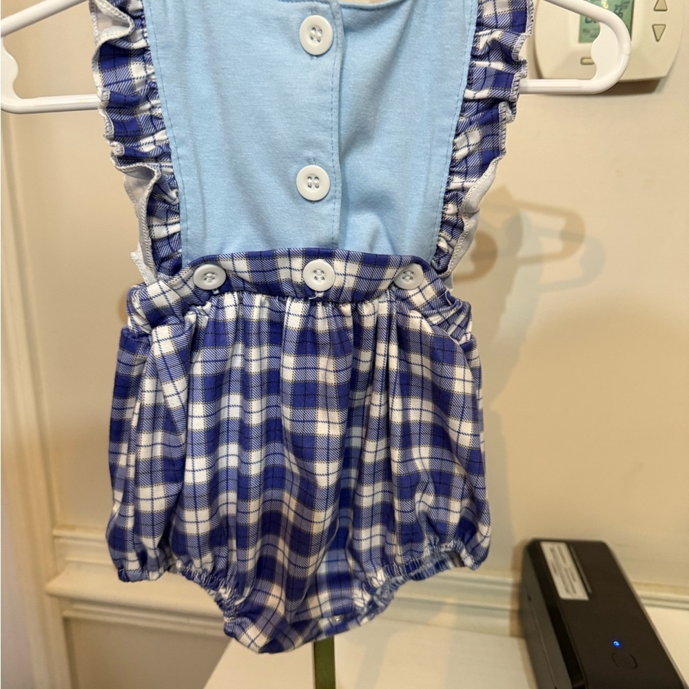 Blue Plaid Kids One Piece - Picture 8 of 9